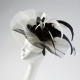 black and white fascinator black and white fascinator